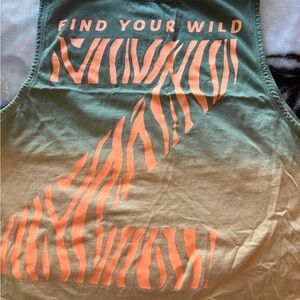 Zumba Fitness Olive Green and orange XS NWOT crop top